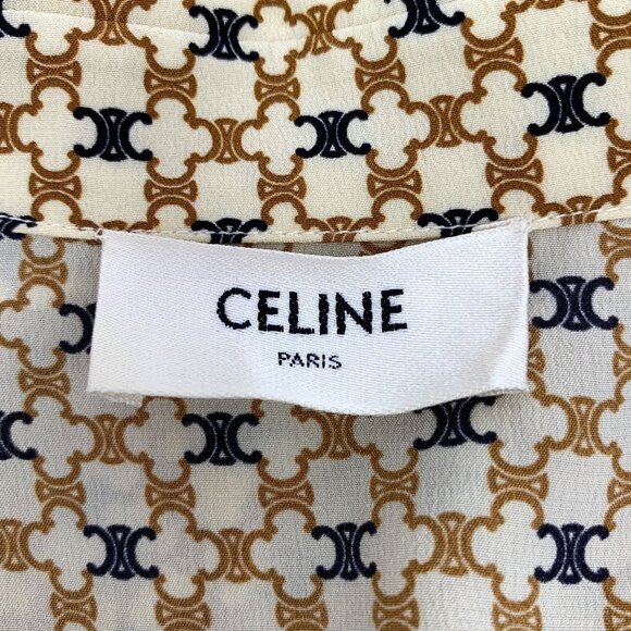 Celine Brown “Arc de Triomphe” printed silk dress - Picture 6 of 9